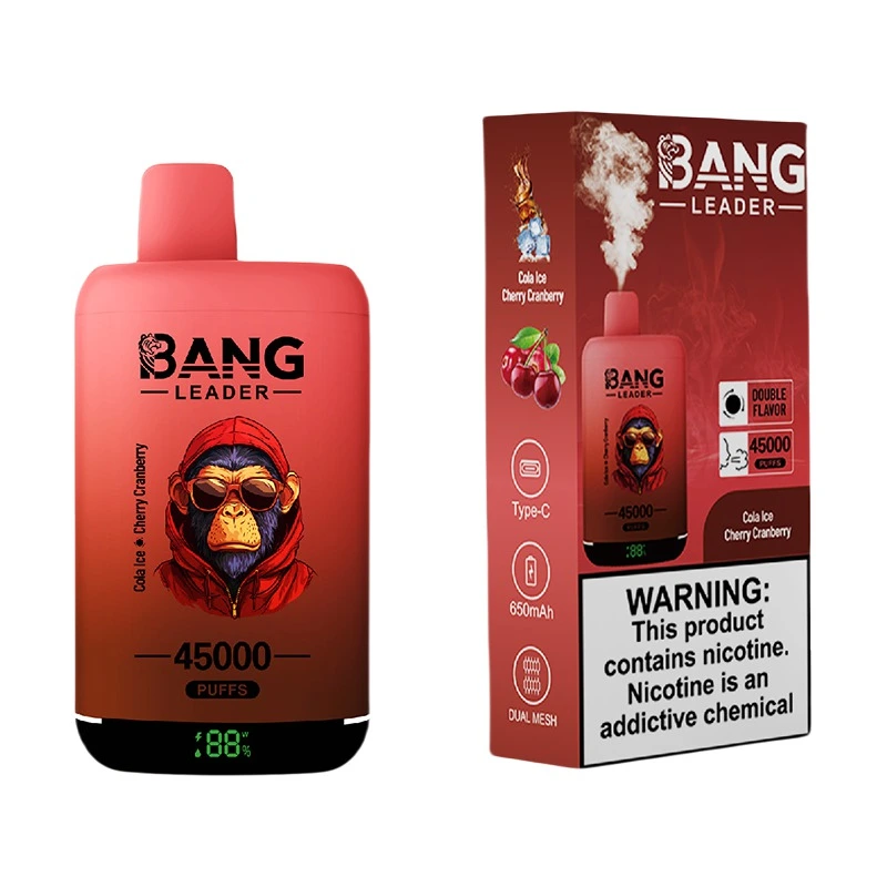 Bang Leader 45000 Puffs 2 in 1 Disposable Vape Wholesale Cola Ice & Cherry Cranberry
