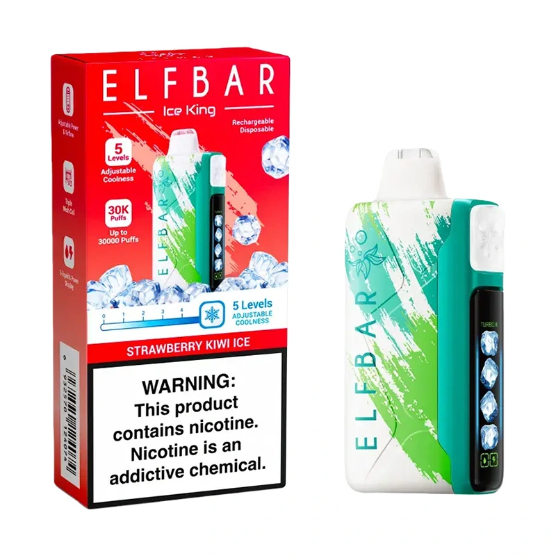 Elf Bar Ice King Einweg-E-Zigarette mit 30.000 Zügen – Großhandel – Erdbeer-Kiwi-Eis