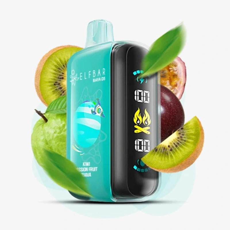 Elf Bar Raya D3 25000 Puffs Disposable Vape Wholesale Kiwi Passion Fruit Guava