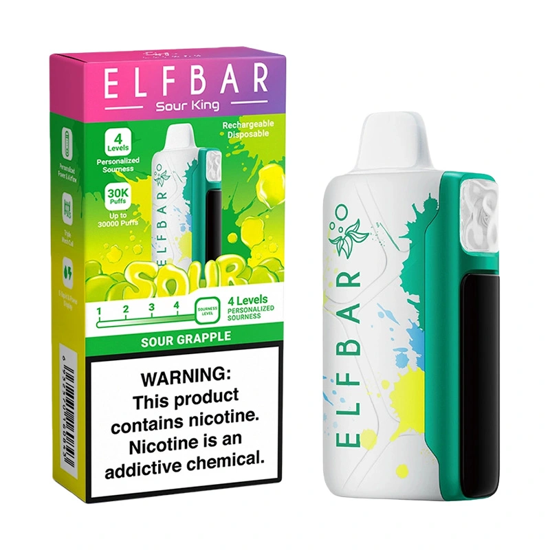 Elf Bar Sour King 30000 Puffs Disposable Vape Wholesale Sour Grapple