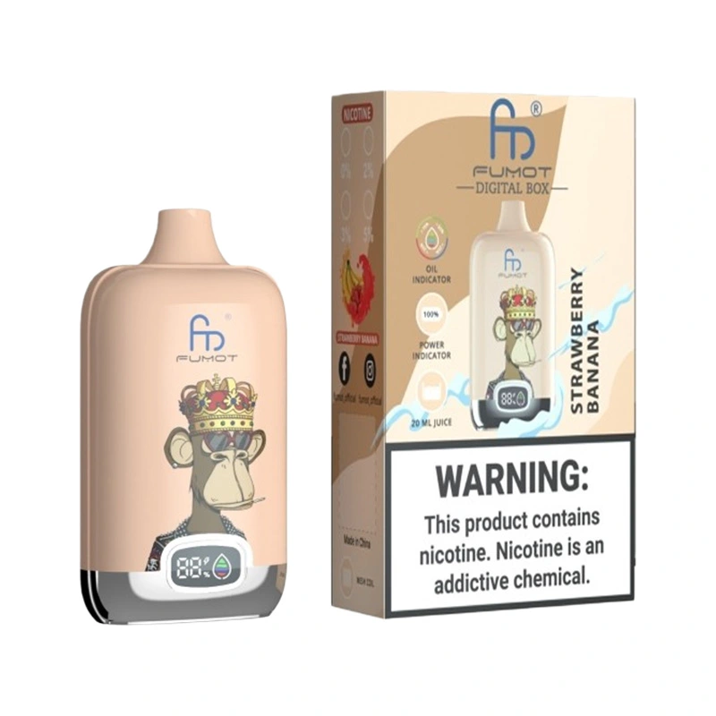 Fumot Digital Box 12000 Puffs Disposable Vape EU Warehouse strawberry banana