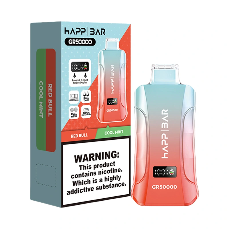 Happ Bar GR50000 50K Puffs Disposable Vape Wholesale Red Bull & Cool Mint