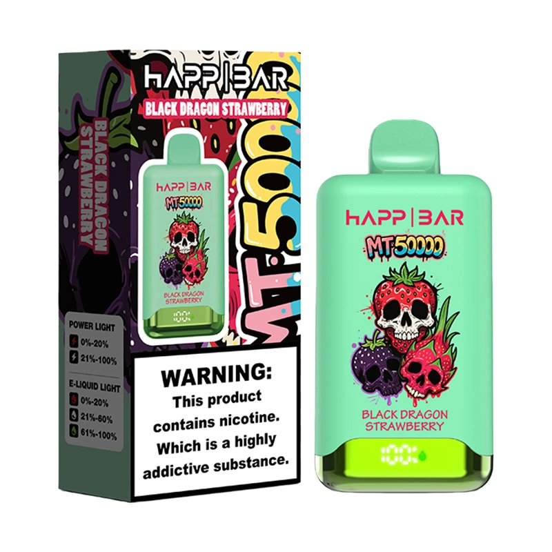 Happ Bar MT50000 50K Puffs Disposable Vape Wholesale Black Dragon Strawberry
