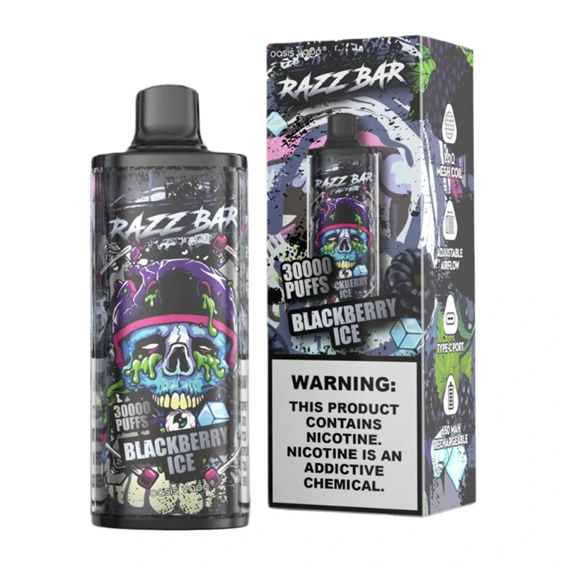 Razz Bar 30000 Puffs 2% 5% Nic Disposable Vape Wholesale Blackberry Ice