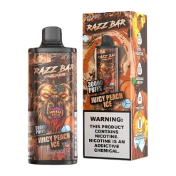 Razz Bar 30000 Puffs 2% 5% Nic Disposable Vape Wholesale Juicy Peach Ice