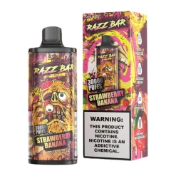 Razz Bar 30000 Puffs 2% 5% Nic Disposable Vape Wholesale Strawberry Banana