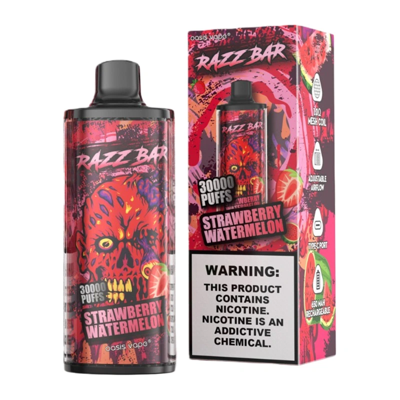 Razz Bar 30000 Puffs 2% 5% Nic Disposable Vape Wholesale Strawberry Watermelon