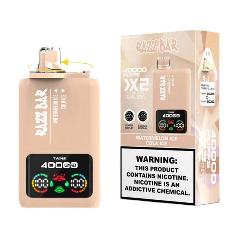 Razz Bar 40000 Puffs Double Flavor Disposable Vape Wholesale Watermelon Ice Cola ice