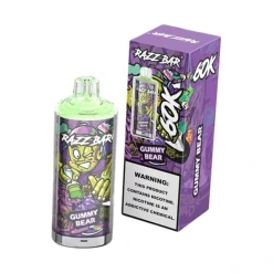 Razz Bar 60K Puffs 2% 5% Nicotine Disposable Vape Wholesale Gummy Bear