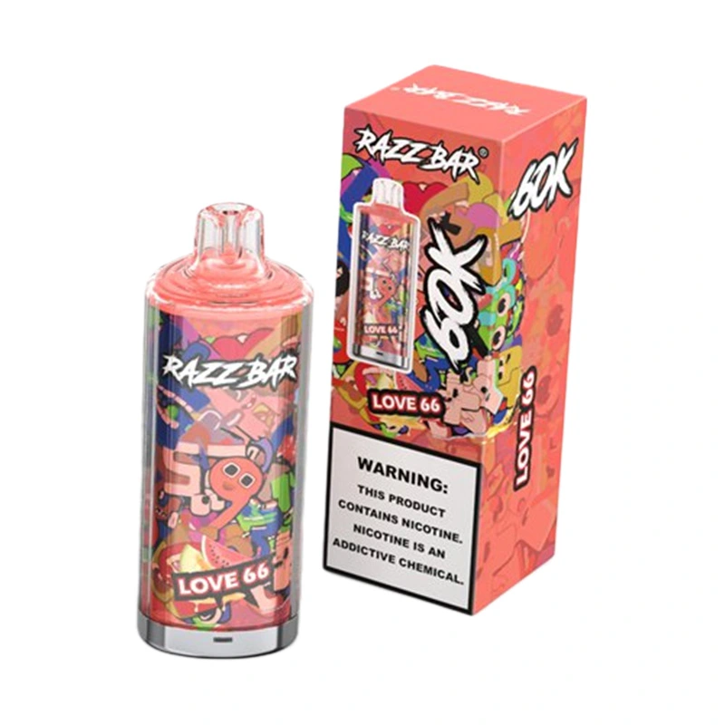 Razz Bar 60K Puffs 2% 5% Nicotine Disposable Vape Wholesale Love 66