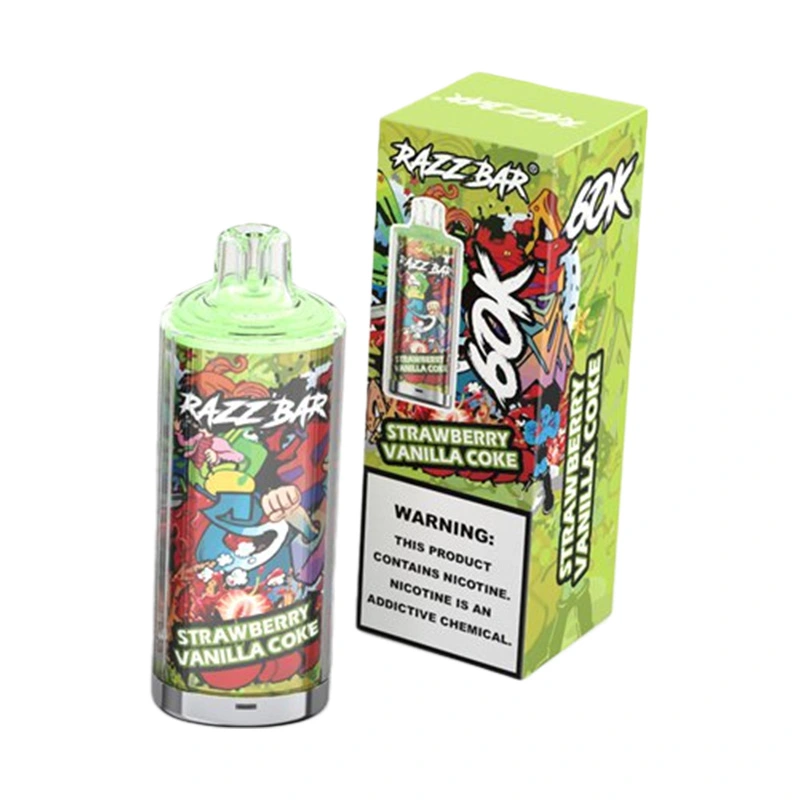 Razz Bar 60K Puffs 2% 5% Nicotine Disposable Vape Wholesale Strawberry Vanilla Coke