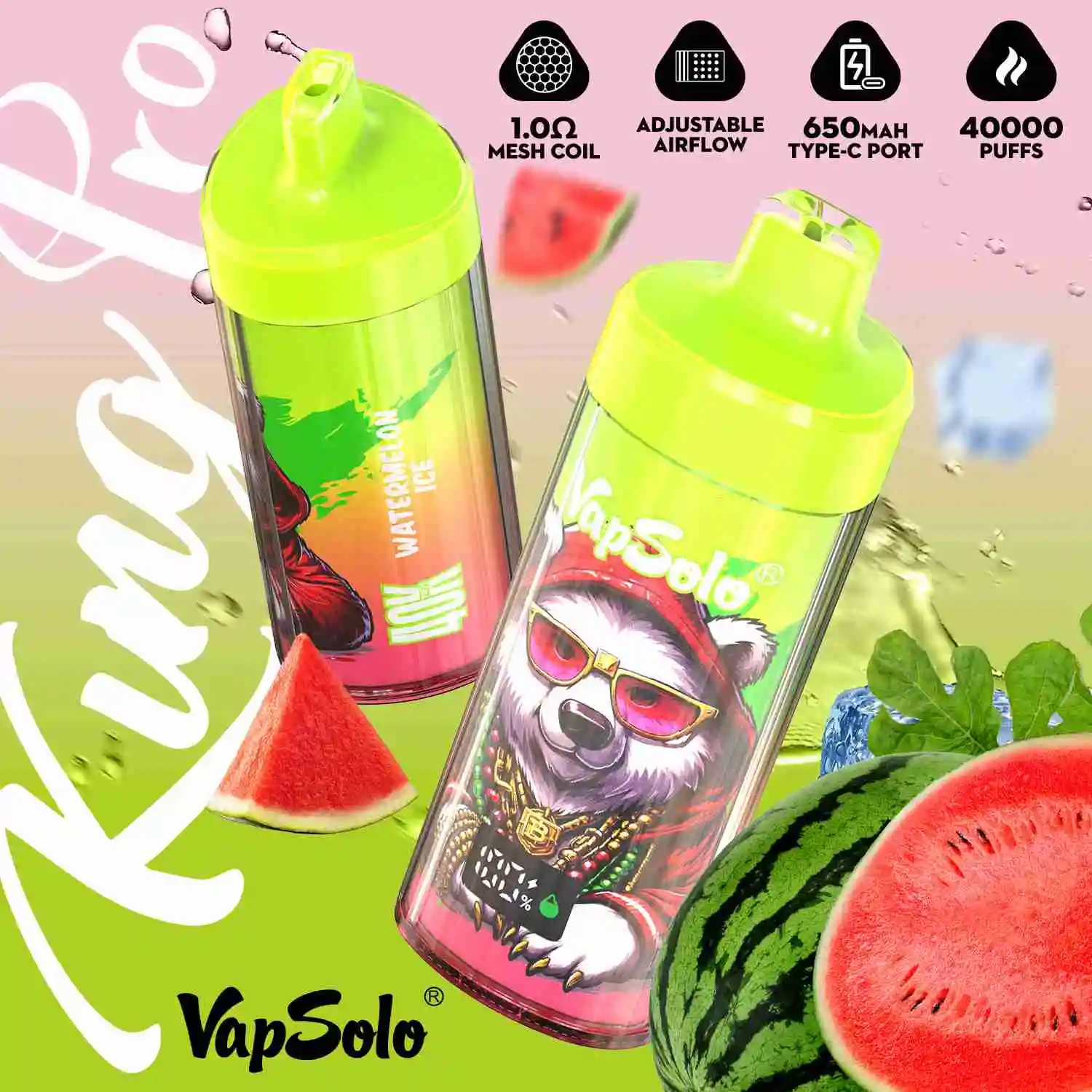 Vapsolo King Pro 40000 Puffs Disposable Vape Wholesale Watermelon Ice