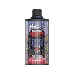 Vapsolo Super 15000 Puffs Disposable Vape Wholesale Black Ice Dragonfruit Strawberry