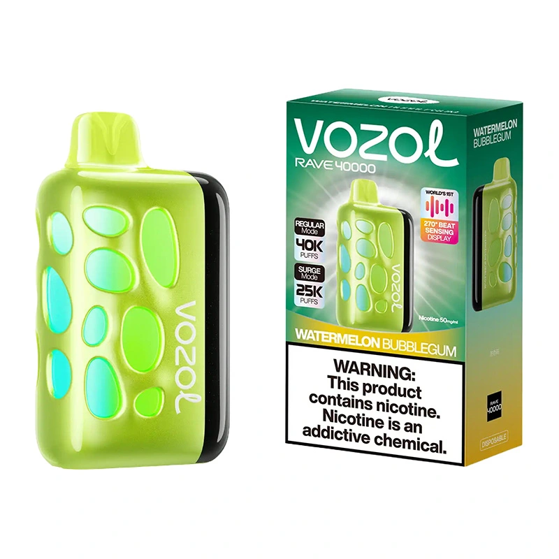 Vozol Rave 40K Puffs Disposable Vape Wholesale EU Warehouse Watermelon Bubblegum
