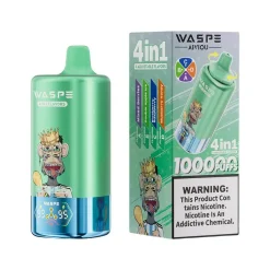 Waspe 4in1 100K Puffs 4 flavors Disposable Vape Wholesale Mixed Berries & Double Apple Ice & Blueberry Raspberry & Blueberry Honey