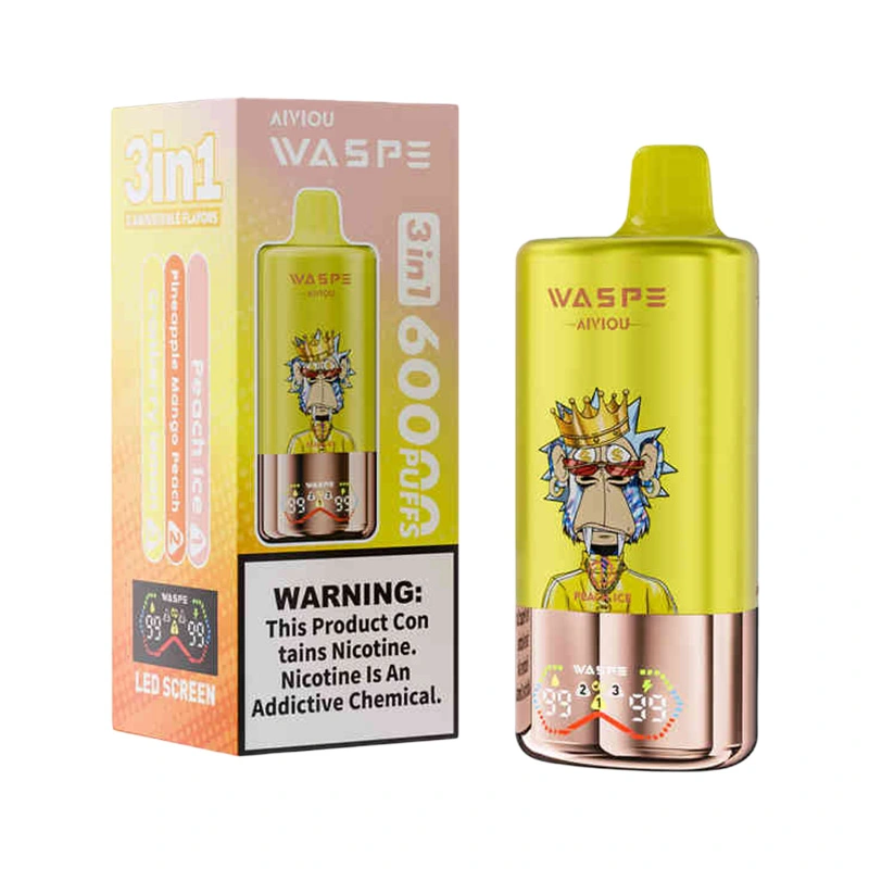 Waspe Aiviou 3in1 60000 Puffs Disposable Vape Wholesale Peach Ice Pineapple Mango Peach Cranberry Lemon 1