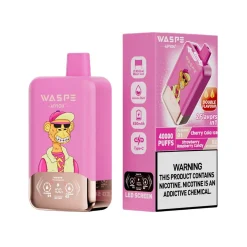Waspe Aiviou 40000 Puffs Double Flavor Disposable Vape Cherry Cola Ice & Strawberry Raspberry Candy