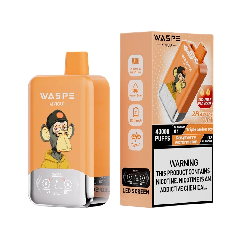 Waspe Aiviou 40000 Puffs Double Flavor Disposable Vape Triple Melon Ice & Raspberry Watermelon
