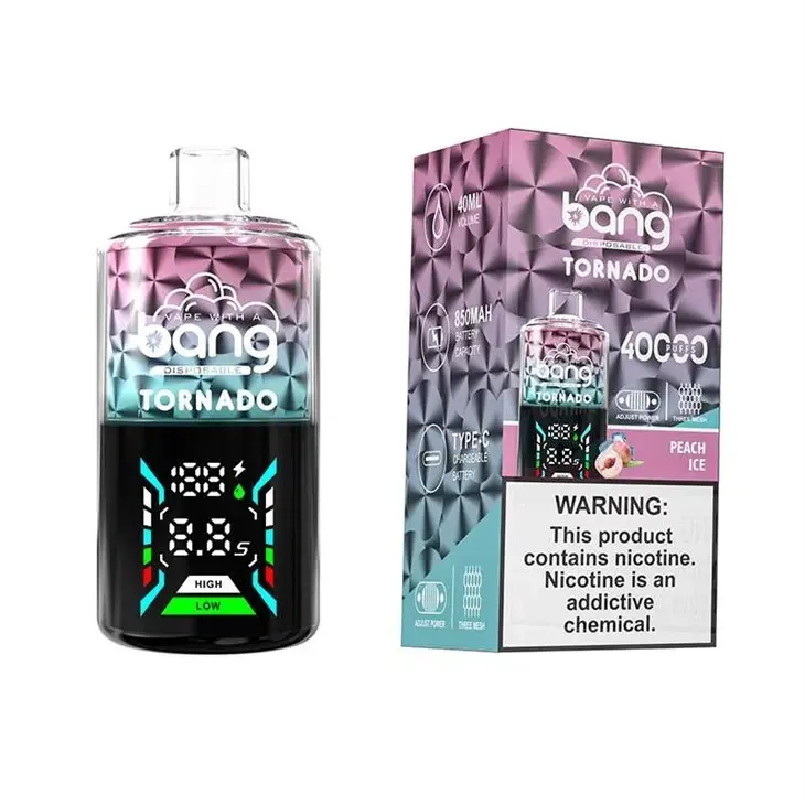 Bang Tornado 40000 Puffs Disposable Vape Wholesale Peach Ice