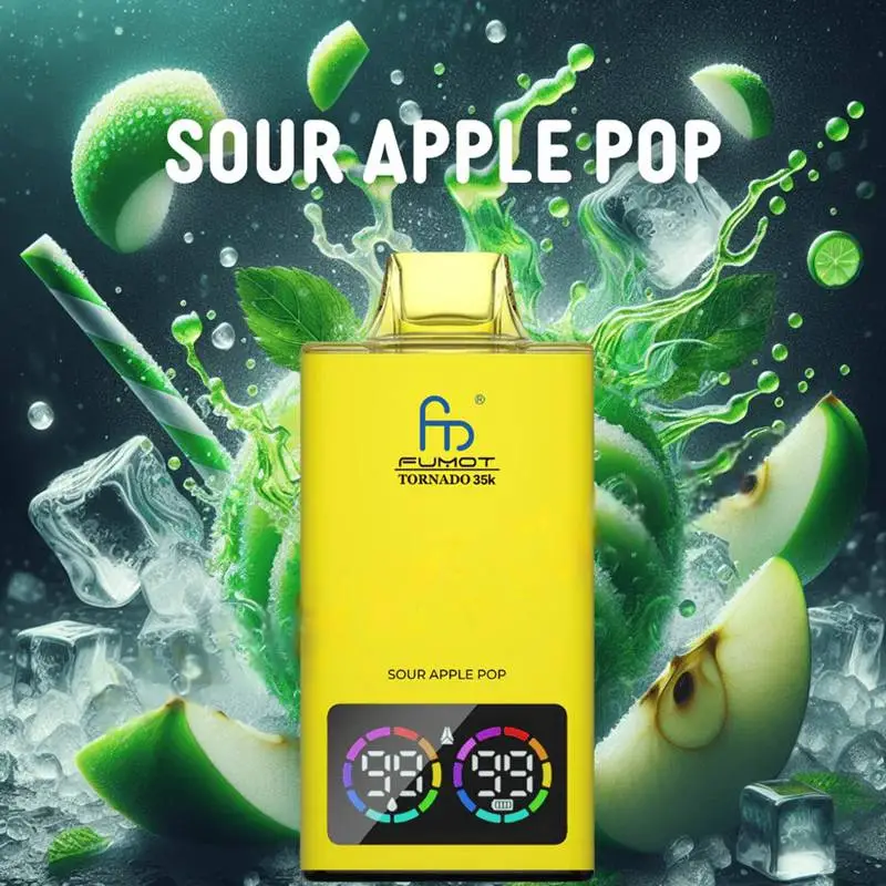 Fumot Tornado 35K Disposable Vape 35000 Puffs Sour Apple Pop