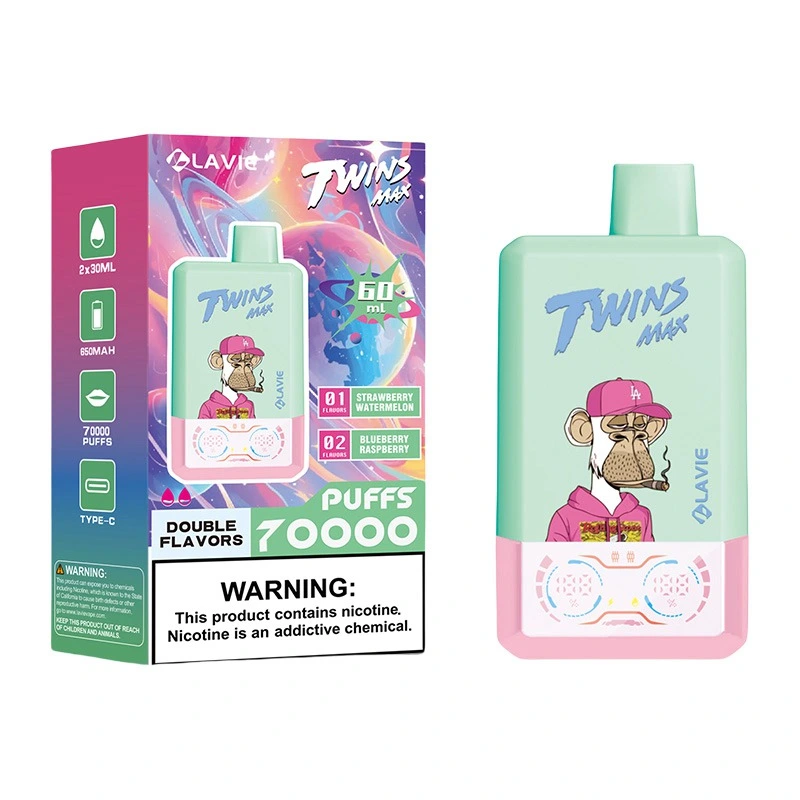 Lavie Twins Max 70000 Puffs Disposable Vape Wholesale Strawberry Watermelon & Blueberry Raspberry