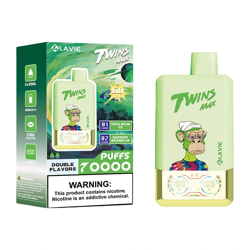 Lavie Twins Max 70000 Puffs Disposable Vape Wholesale Triple Melon Ice & Rasperry Watermelon