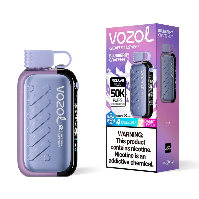Vozol Gear 50K 50000 Puffs Ice & Sweet Adjustable Vape Blueberry Grapefruit