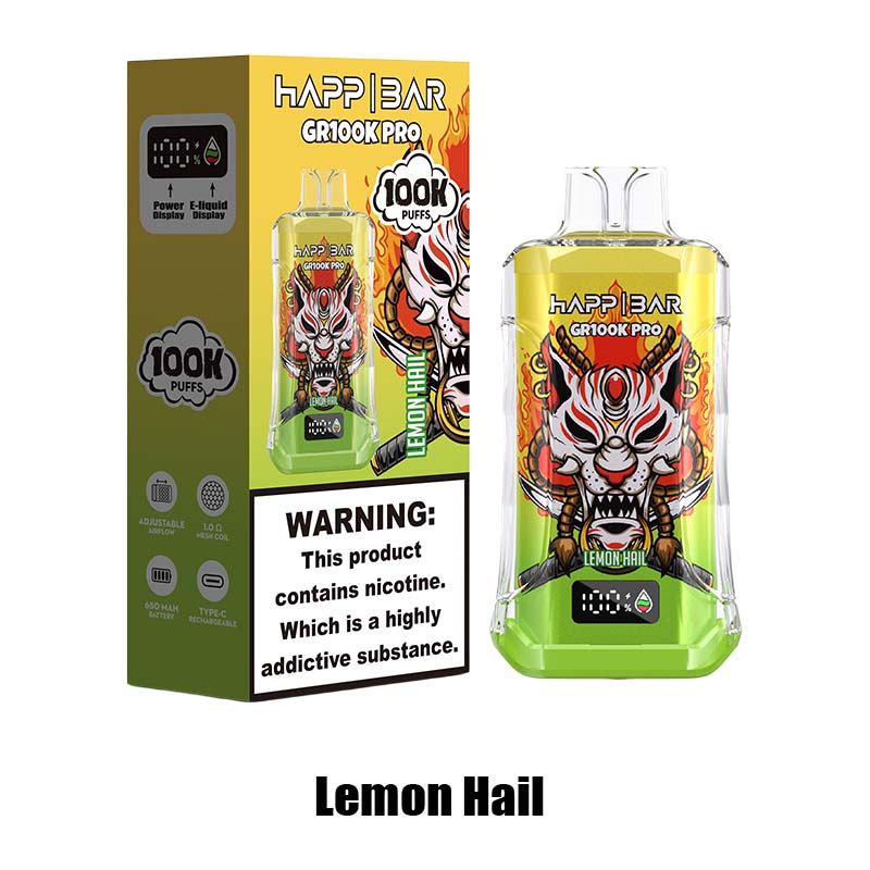 Lemon Hail Happ Bar GR100K Pro 100000 Puffs Disposable Vape Wholesale