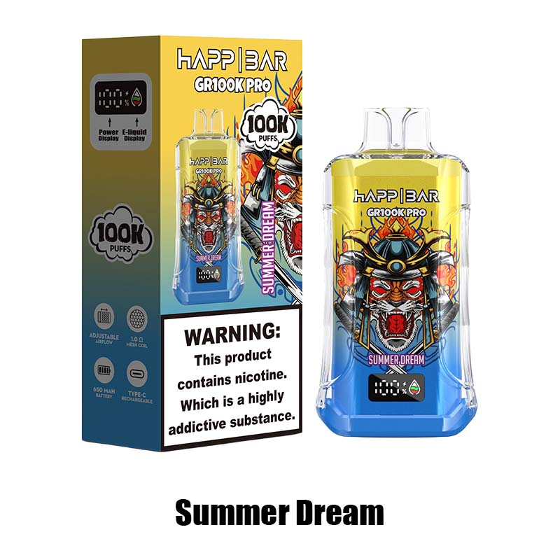 Summer Dream Happ Bar GR100K Pro 100000 Puffs Disposable Vape Wholesale