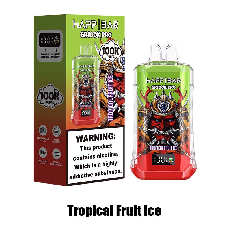 Tropical Fruit Ice Happ Bar GR100K Pro 100000 Puffs Disposable Vape Wholesale