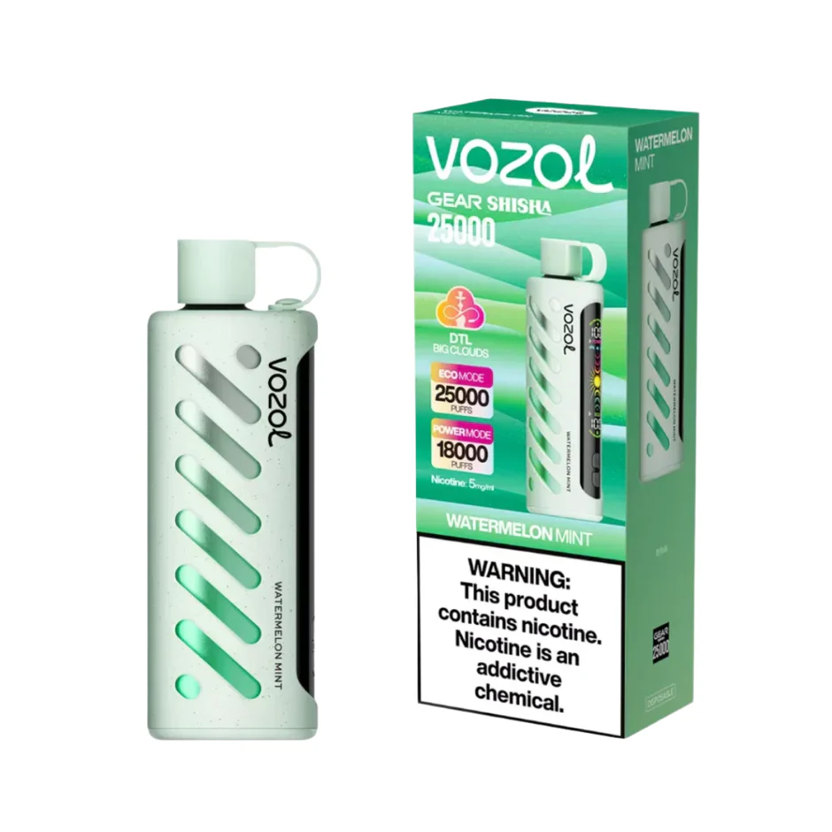 Vozol Gear Shisha 25000 Puffs Disposable Vape Wholesale Watermelon Mint