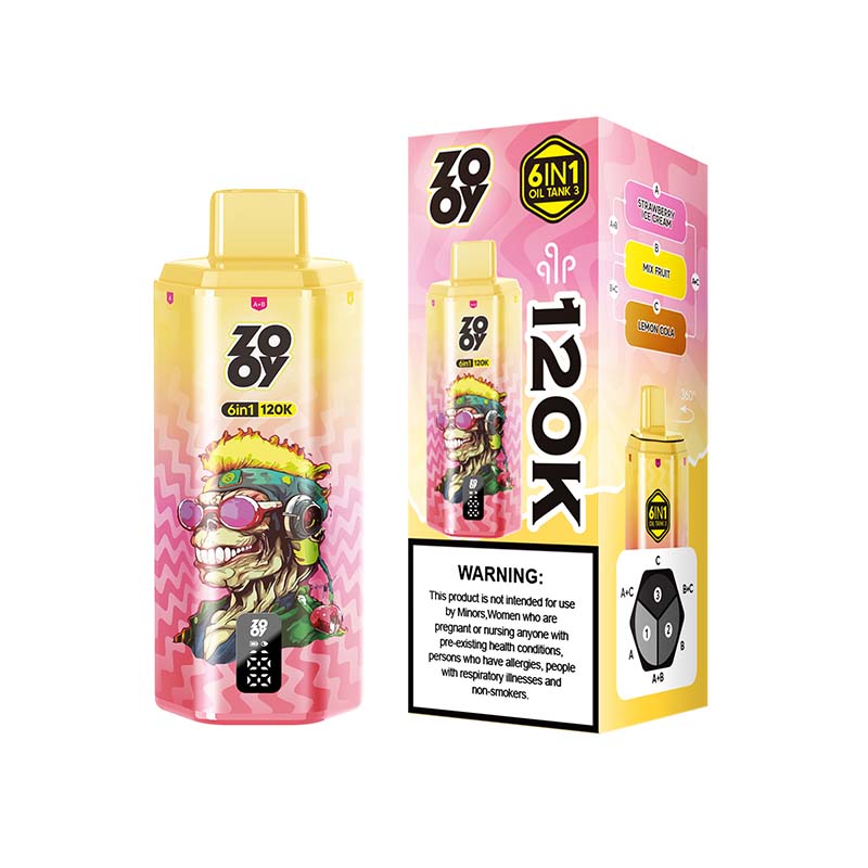 Zooy 120K 6 in 1 120000 Puffs 6 Flavors Vape Wholesale 9