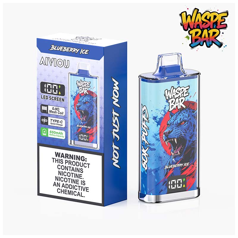 02 Blueberry Ice Waspe Bar 60K 60000 Puffs Disposable Vape Wholesale