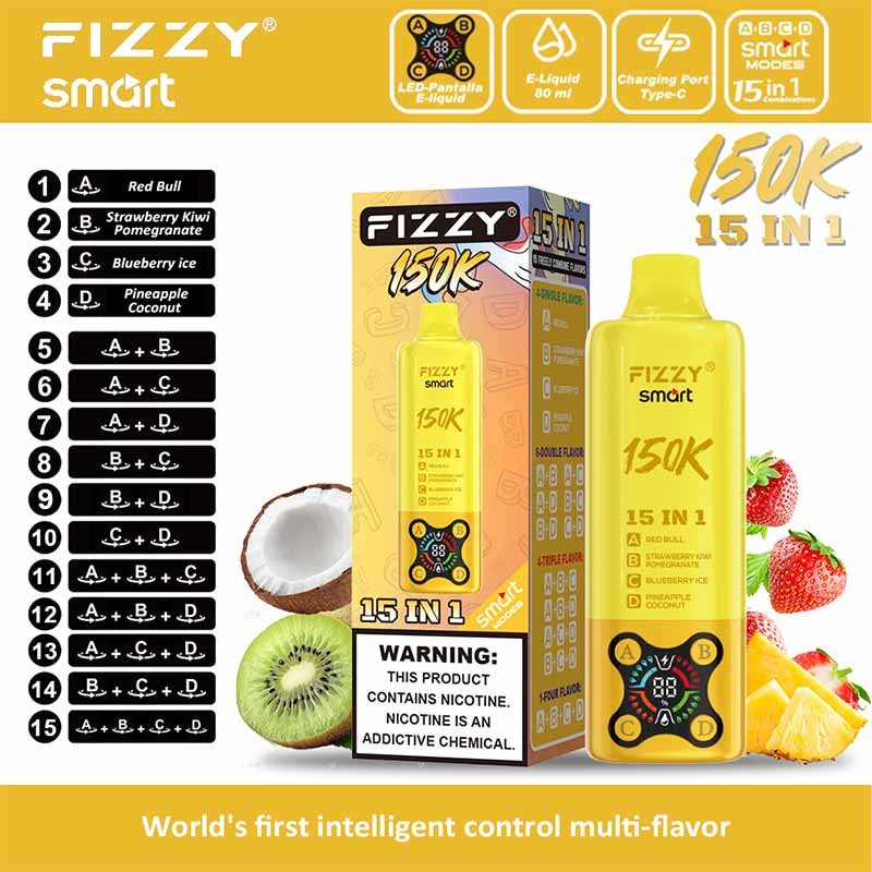 03 Red Bull Fizzy Smart 150K Puffs 15 in 1 Disposable Vape Wholesale