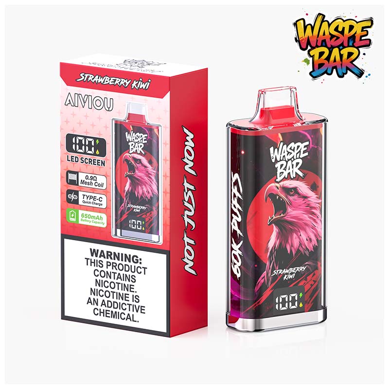 13 Strawberry Kiwi Waspe Bar 60K 60000 Puffs Disposable Vape Wholesale