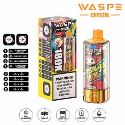 2# Blueberry Ice Waspe Crystal 180K Puffs 8 in 1 Disposable Vape Wholesale