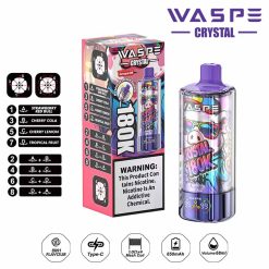 5# Melon Passion Fruit Waspe Crystal 180K Puffs 8 in 1 Disposable Vape Wholesale