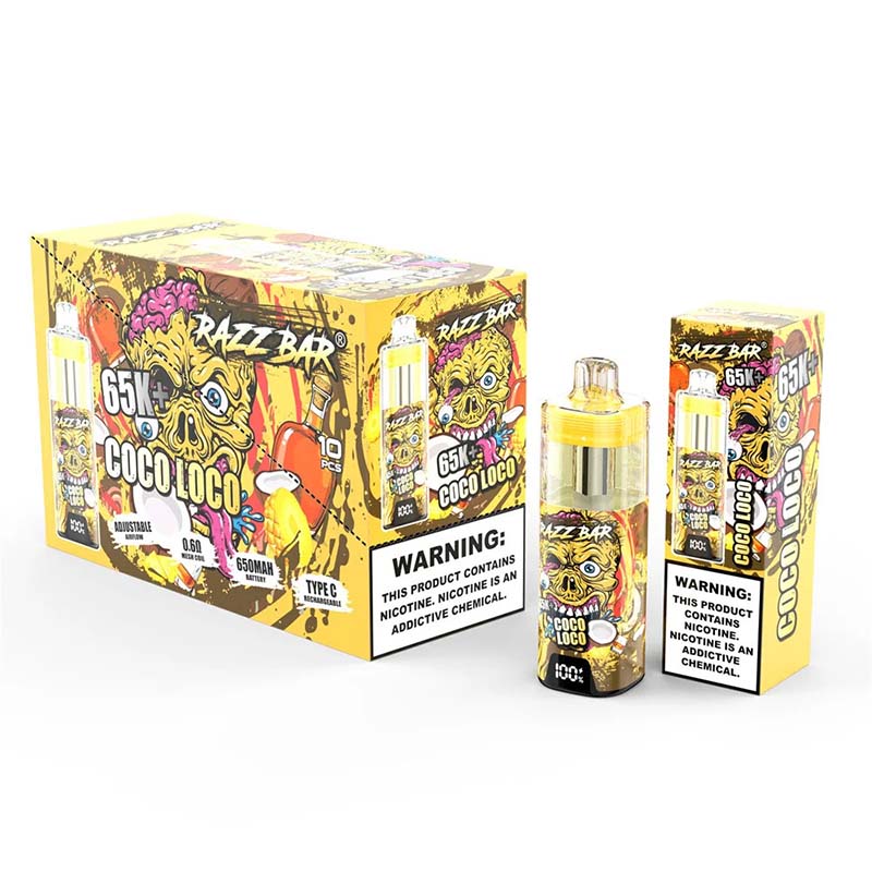 03 Coco Loco Razz Bar 65K Plus 65000 Puffs Disposable Vape Wholesale