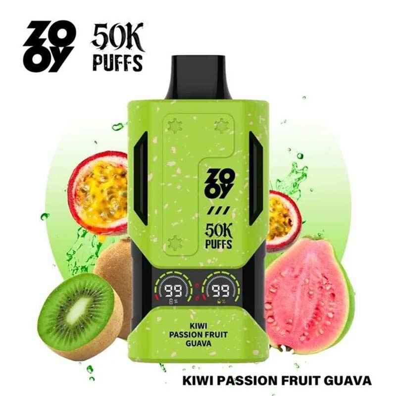 03 Kiwi Passion Fruit Guava Zooy Mecha 50K 50000 Puffs Disposable Vape Wholesale