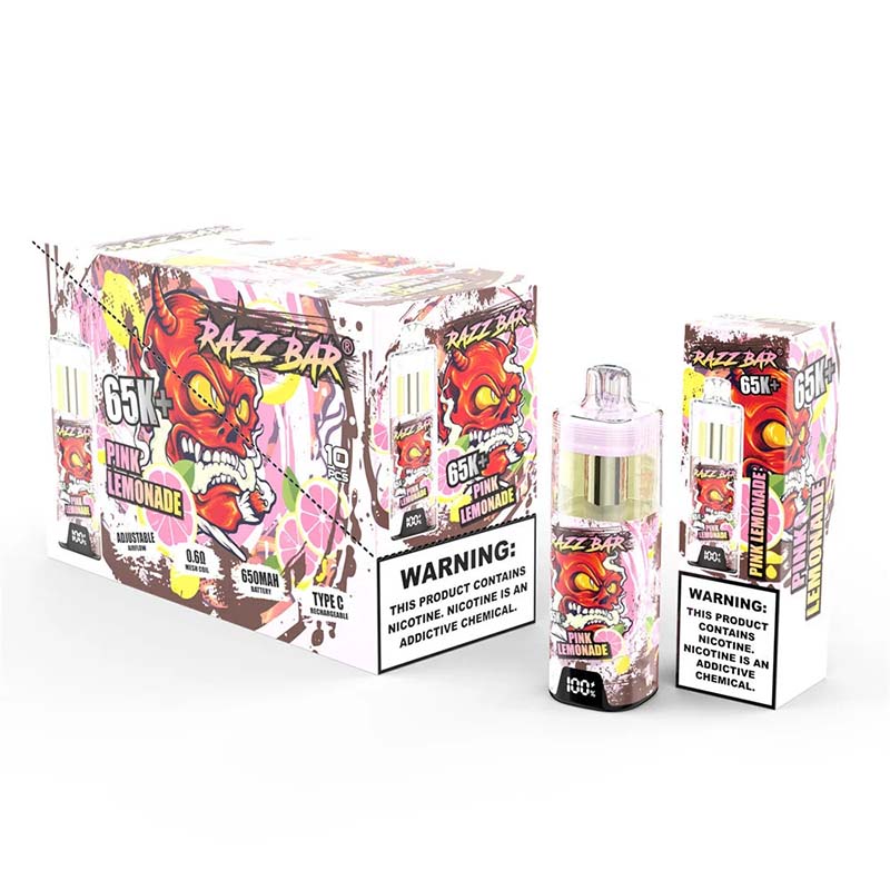 13 Pink Lemonade Razz Bar 65K Plus 65000 Puffs Disposable Vape Wholesale