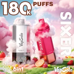 Vapsolo Sixer 180K Puffs 6 in 1 Disposable Vape Wholesale 2