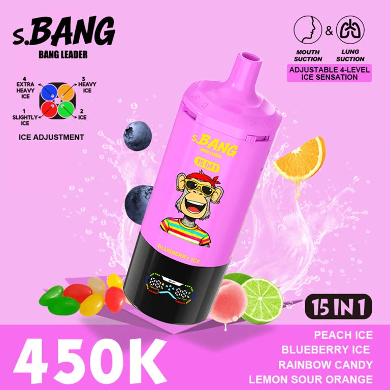 08 Peach Ice & Blueberry Ice Bang Leader 450K Puffs 15 in 1 Disposable Vape Wholesale